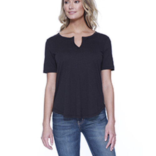 StarTee Ladies' Cotton/Modal Slit V-Neck ST1822 Ladies' Cotton/Modal Slit V-Neck Thumbnail