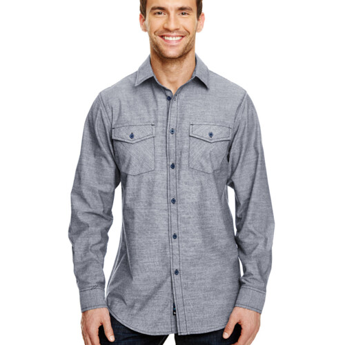 Burnside Men's Chambray Woven Shirt B8255 Men's Chambray Woven Shirt Thumbnail