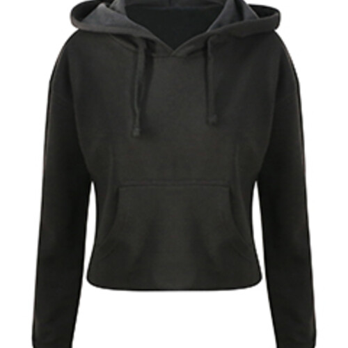 Ladies' Girlie Cropped Hooded Fleece with Pocket Thumbnail