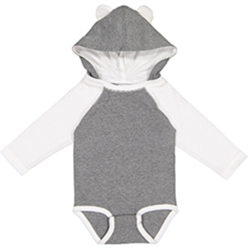Rabbit Skins Infant Long Sleeve Fine Jersey Bodysuit With Ears 4418 Infant Long Sleeve Fine Jersey Bodysuit With Ears Thumbnail
