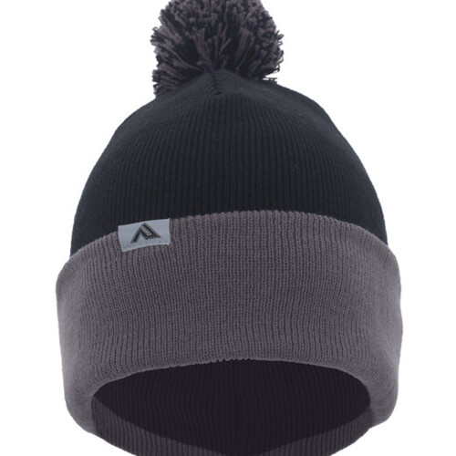 Knit Fold-Over Pom-Pom Beanie Thumbnail