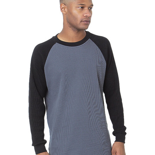 Bayside Men's USA Made Heavyweight Waffle Knit Thermal Raglan Shirt 8211 Men's USA Made Heavyweight Waffle Knit Thermal Raglan Shirt Thumbnail