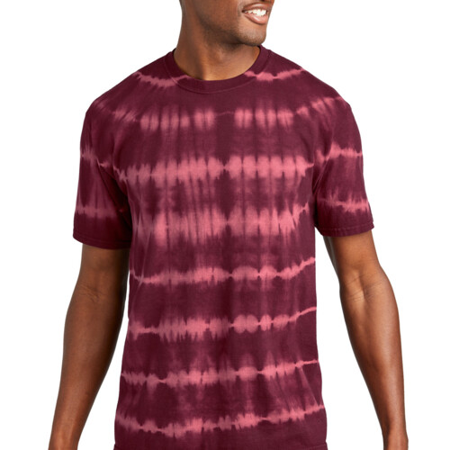 Port & Company Allover Stripe Tie Dye Tee PC142 Allover Stripe Tie Dye Tee Thumbnail