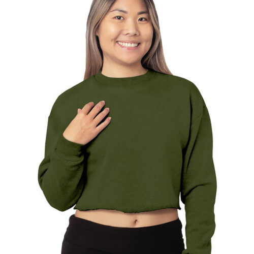 Bayside Ladies' USA Made Cropped Crewneck Sweatshirt 7725 Ladies' USA Made Cropped Crewneck Sweatshirt Thumbnail