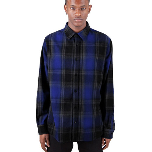 Shaka Wear Men's Plaid Flannel Overshirt SHHFS Men's Plaid Flannel Overshirt Thumbnail