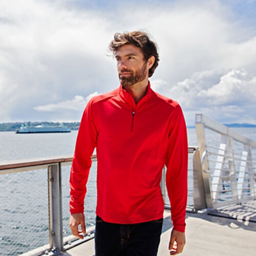 Cutter & Buck Cutter & Buck Virtue Eco Pique Recycled Quarter Zip Mens Big & Tall Pullover BCK01187 Cutter & Buck Virtue Eco Pique Recycled Quarter Zip Mens Big & Tall Pullover Thumbnail