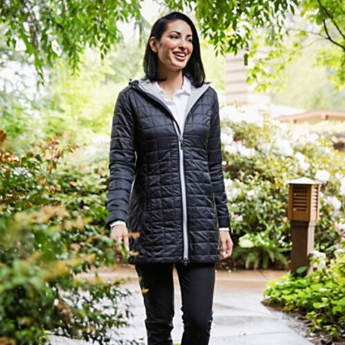 Cutter & Buck Cutter & Buck Rainier PrimaLoft  Womens Eco Insulated Hooded Long Coat LCO00024 Cutter & Buck Rainier PrimaLoft  Womens Eco Insulated Hooded Long Coat Thumbnail
