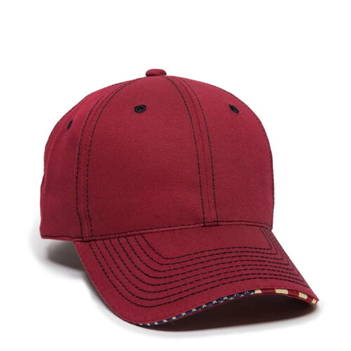 Outdoor Cap Structured Twill W/Flag Sandwich Visor USA-800 Structured Twill W/Flag Sandwich Visor Thumbnail