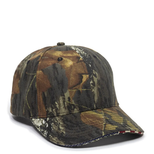 Outdoor Cap Camo W/Woven Flag USA-350 Camo W/Woven Flag Thumbnail