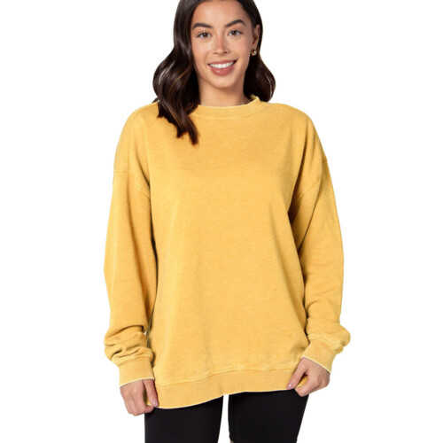 chicka-d Ladies' Burnout Campus Crew Sweatshirt 449CK Ladies' Burnout Campus Crew Sweatshirt Thumbnail