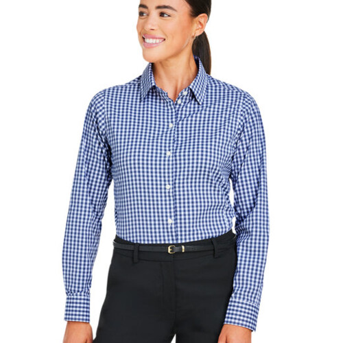 Devon & Jones CrownLux Performance® Ladies' Gingham Shirt DG536W CrownLux Performance® Ladies' Gingham Shirt Thumbnail