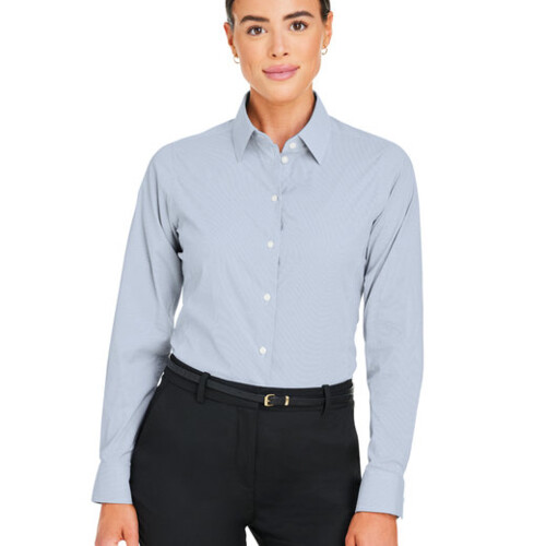 Devon & Jones CrownLux Performance® Ladies' Microstripe Shirt DG537W CrownLux Performance® Ladies' Microstripe Shirt Thumbnail