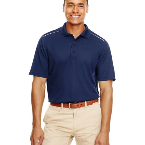 Men's Radiant Performance Piqué Polo with Reflective Piping Thumbnail