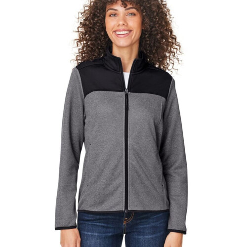 Core 365 Women's Venture Heathered Stripe Hybrid Jacket CE74W Women's Venture Heathered Stripe Hybrid Jacket Thumbnail