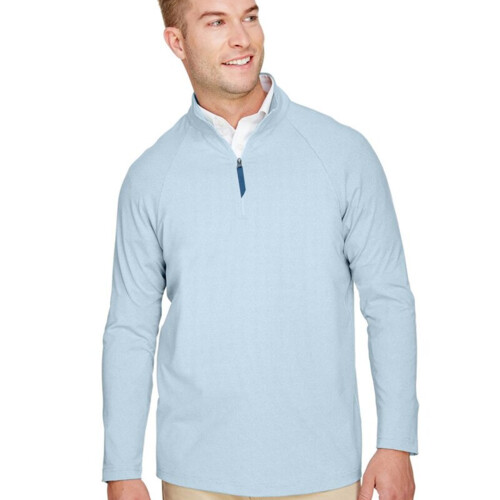 Devon & Jones Men's CrownLux Performance® Clubhouse Micro-Stripe Quarter-Zip Pullover DG480 Men's CrownLux Performance® Clubhouse Micro-Stripe Quarter-Zip Pullover Thumbnail