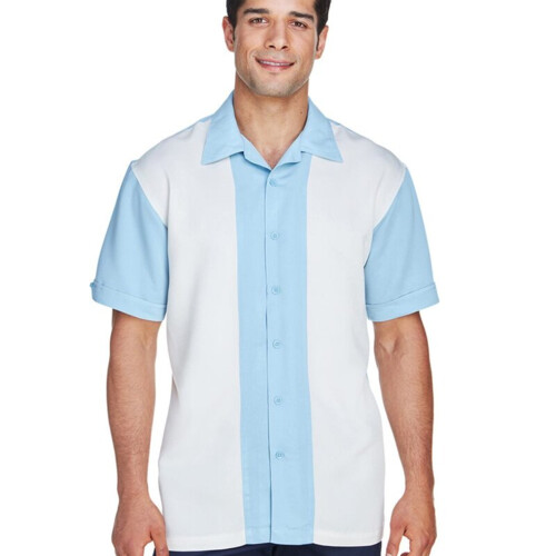 Harriton Men's Two-Tone Camp Shirt M575 Men's Two-Tone Camp Shirt Thumbnail