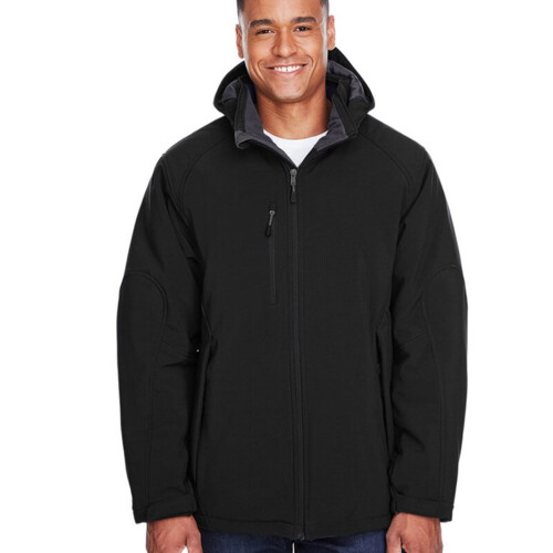 North End Men's Glacier Insulated Three-Layer Fleece Soft Shell Hood Jacket with Detachable Hood 88159 Men's Glacier Insulated Three-Layer Fleece Soft Shell Hood Jacket with Detachable Hood Thumbnail