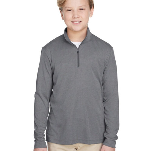 Team 365 Youth Zone Sonic Heather Performance Quarter-Zip Pullolver TT31HY Youth Zone Sonic Heather Performance Quarter-Zip Pullolver Thumbnail