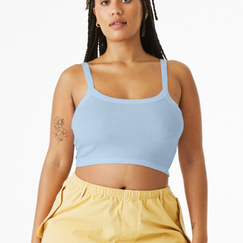 Bella + Canvas Women's Micro Rib Spaghetti Strap Tank BC1012 Women's Micro Rib Spaghetti Strap Tank Thumbnail