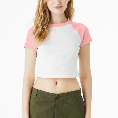 Bella + Canvas Women's Micro Rib Raglan Baby Tee BC1201 Women's Micro Rib Raglan Baby Tee Thumbnail