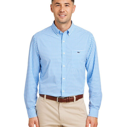 vineyard vines Men's On-The-Go Nylon Gingham Shirt W012060 Men's On-The-Go Nylon Gingham Shirt Thumbnail