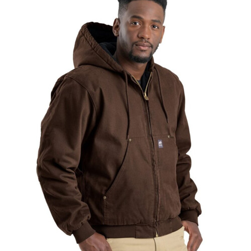 Berne Apparel Men's Heartland Washed Cotton Duck Hooded Jacket HJ375 Men's Heartland Washed Cotton Duck Hooded Jacket Thumbnail
