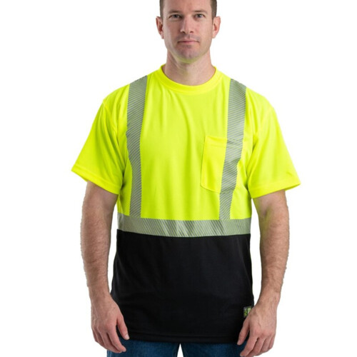 Berne Apparel Unisex Hi-Vis Class 2 Color Blocked Pocket T-Shirt HVK017 Unisex Hi-Vis Class 2 Color Blocked Pocket T-Shirt Thumbnail