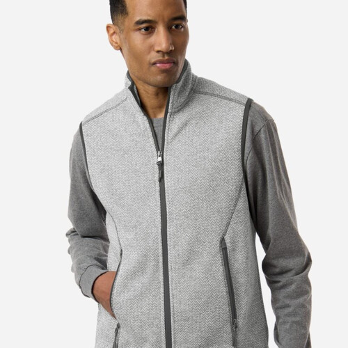 North End Men's Jasper Jacquard Fleece Vest NE731 Men's Jasper Jacquard Fleece Vest Thumbnail
