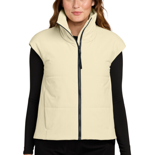 Women's Sashiko Stretch Puffy Vest Thumbnail