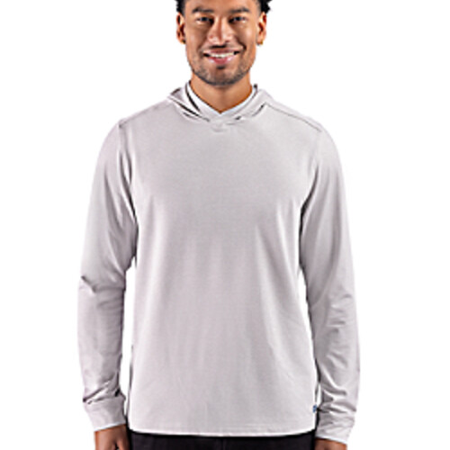 Cutter & Buck Adapt Recycled Soft Knit Stripe Mens Big & Tall Hooded Pullover Thumbnail