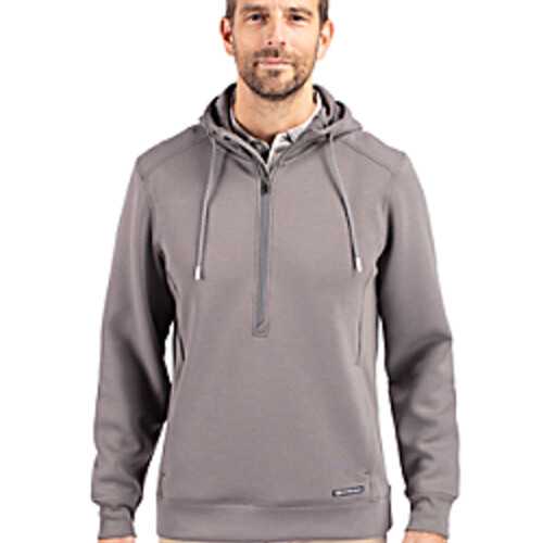 Cutter & Buck Roam Recycled Buttery-Soft Knit Mens Big & Tall Half Zip Hooded Pullover Thumbnail