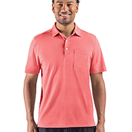 Cutter & Buck Virtue Recycled Heathered Featherlight Pique Mens Big & Tall Pocket Polo Thumbnail