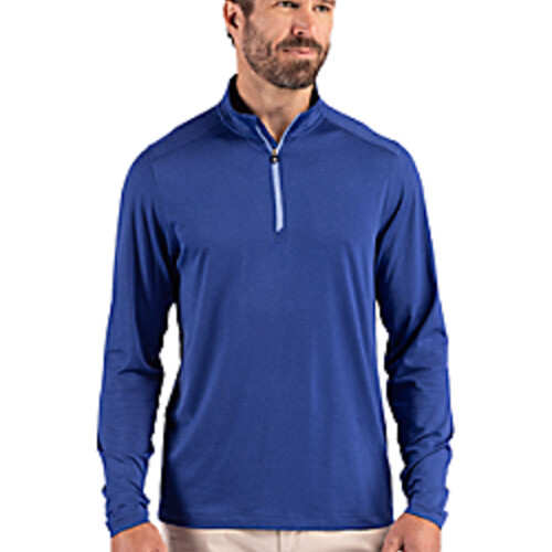 Cutter & Buck Coastline Recycled Double Peached Mens Big & Tall Quarter Zip Pullover Thumbnail