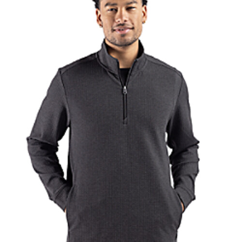 Cutter & Buck Drift Epic Versatility Recycled Textured Knit Mens Big & Tall Quarter Zip Thumbnail