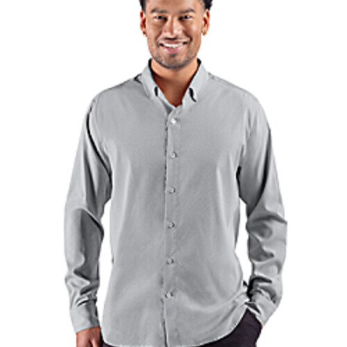 Cutter & Buck Skyline End on End Recycled Long Sleeve Mens Big & Tall Dress Shirt Thumbnail