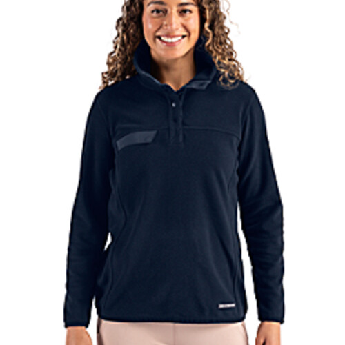 Cutter & Buck Woodland Epic Versatility Recycled Fleece Womens Snap Pullover Thumbnail
