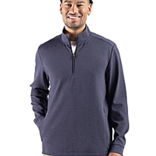 Cutter & Buck Drift Epic Versatility Recycled Textured Knit Mens Quarter Zip Thumbnail