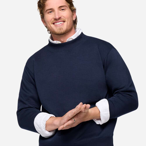 Unisex Mock Neck Fleece Sweatshirt Thumbnail