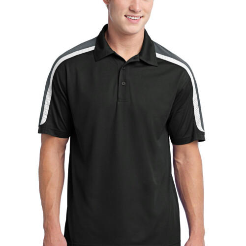 Sport Tek Tricolor Shoulder Micropique Sport Wick ® Polo ST658 Tricolor Shoulder Micropique Sport Wick ® Polo Thumbnail