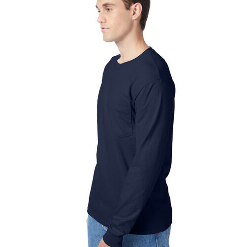 Hanes Men's Authentic-T Long-Sleeve Pocket T-Shirt 5596 Men's Authentic-T Long-Sleeve Pocket T-Shirt Thumbnail