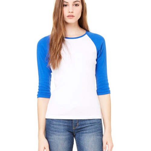 Bella + Canvas Ladies' Baby Rib Three-QuarterSleeve Contrast Raglan T-Shirt B2000 Ladies' Baby Rib Three-QuarterSleeve Contrast Raglan T-Shirt Thumbnail