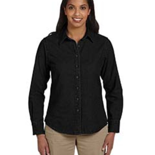 Harriton Ladies' Long-Sleeve Denim Shirt M550W Ladies' Long-Sleeve Denim Shirt Thumbnail