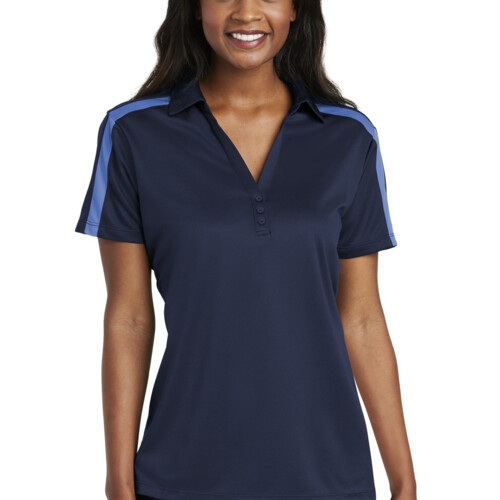 Port Authority Women's Silk Touch Performance Colorblock Stripe Polo L547 Women's Silk Touch Performance Colorblock Stripe Polo Thumbnail