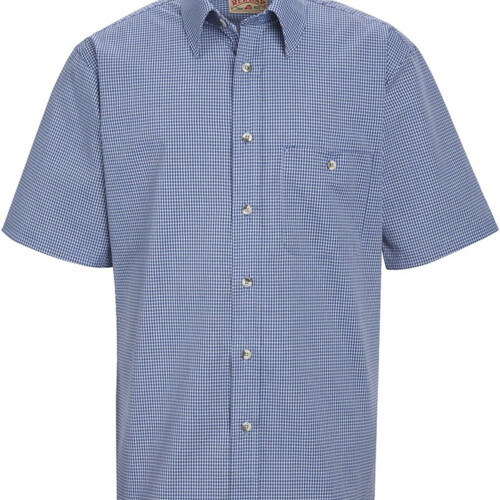 Men's Mini-Plaid Uniform Short Sleeve Shirt Thumbnail