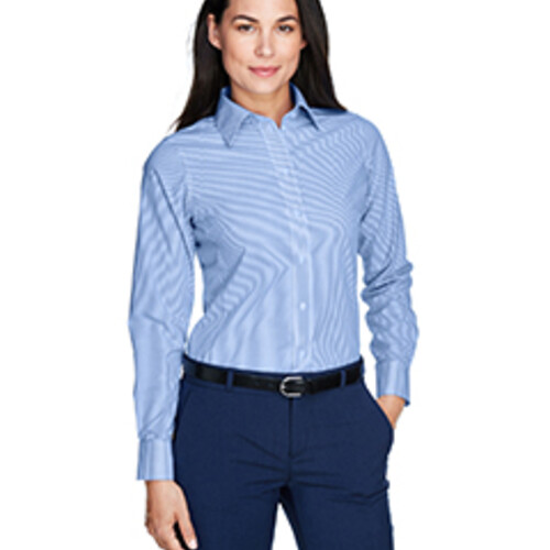 Devon & Jones Ladies' Crown Collection® Banker Stripe Woven Shirt D645W Ladies' Crown Collection® Banker Stripe Woven Shirt Thumbnail