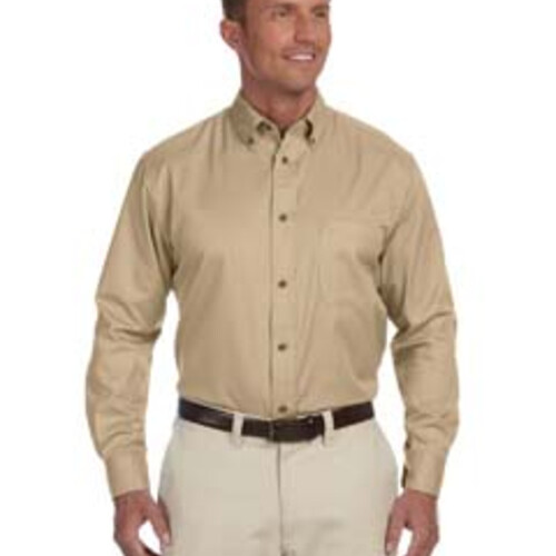 Harriton Men's Tall Easy Blend™ Long-Sleeve Twill Shirt with Stain-Release M500T Men's Tall Easy Blend™ Long-Sleeve Twill Shirt with Stain-Release Thumbnail