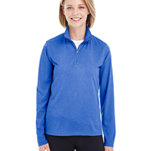 UltraClub Ladies' Cool & Dry Heathered Performance Quarter-Zip 8618W Ladies' Cool & Dry Heathered Performance Quarter-Zip Thumbnail