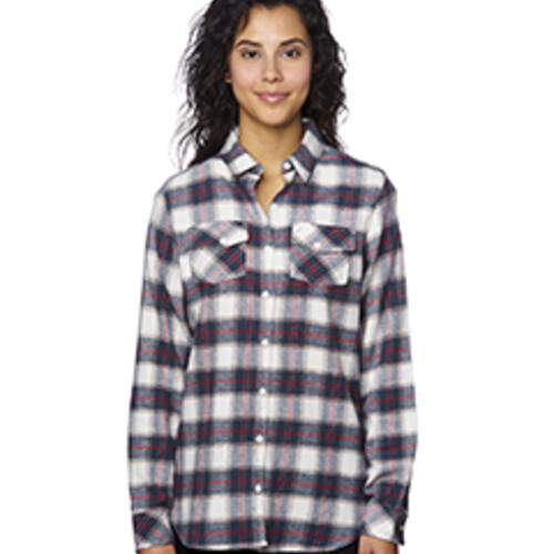 Burnside Ladies' Plaid Boyfriend Flannel Shirt B5210 Ladies' Plaid Boyfriend Flannel Shirt Thumbnail