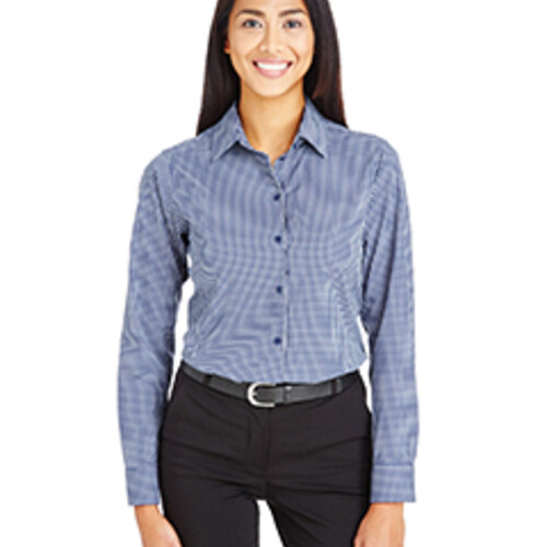 Devon & Jones CrownLux Performance® Ladies' Tonal Mini Check Woven Shirt DG535W CrownLux Performance® Ladies' Tonal Mini Check Woven Shirt Thumbnail