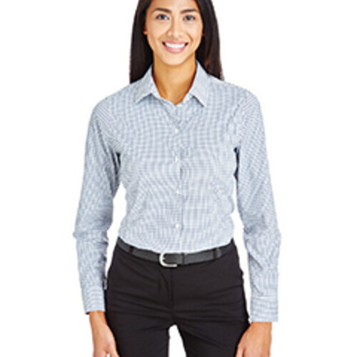 Devon & Jones CrownLux Performance® Ladies' Micro Windowpane Woven Shirt DG540W CrownLux Performance® Ladies' Micro Windowpane Woven Shirt Thumbnail